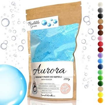 Sól MUSUJĄCY PUDER DO KĄPIELI o zapachu GUMY BALONOWEJ smerfowy niebieski