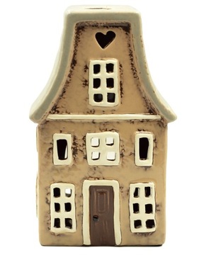 DOMEK CERAMICZNY ŚWIECZNIK TEALIGHT LAMPION DEKORACJA CERAMICZNA