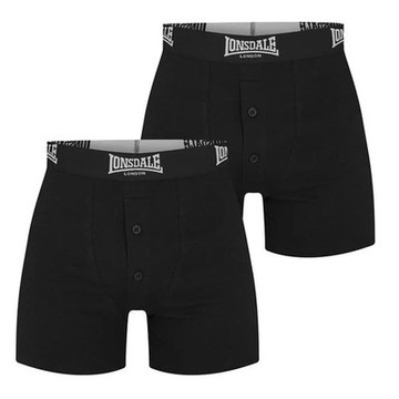2x Bokserki czarne LONSDALE męskie w pudełku, Rozmiar XXL