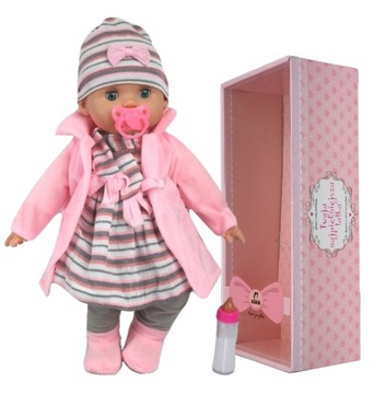 LALKA JAK ŻYWA zamyka oczka BABY smoczek butelka BORN