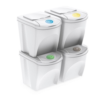 ZESTAW 4x20L kosz do segregacji śmieci i odpadów