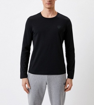 EMPORIO ARMANI włoska koszulka Longsleeve BLACK