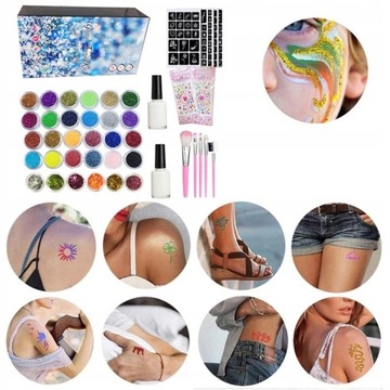 ZESTAW DO ROBIENIA TATUAŻY BROKATOWYCH Presenty