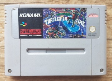 Turtles 4 IV In Time Nintendo SNES prezent PAL NR1
