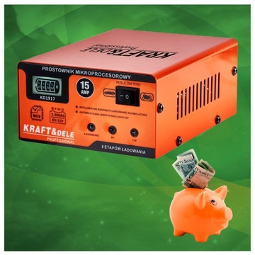 МИКРОПРОЦЕССОРНЫЙ ВЫПРЯМИТЕЛЬ 15 АМПЕР 6/12 В НАДЕЖНОЕ ЗАРЯДНОЕ УСТРОЙСТВО