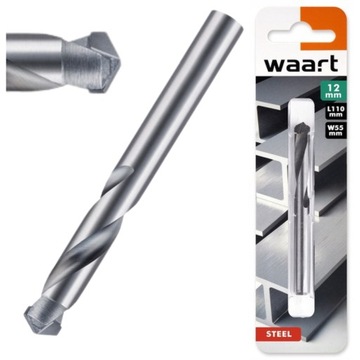 WIERTŁO DO METALU WĘGLIK SPIEKANY do Twardej Stali Tytanu Żeliwa 12 MM