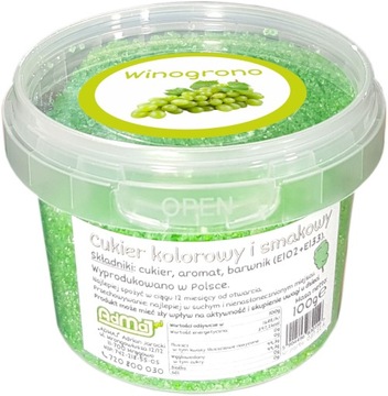 Сладкая вата Сахар Виноград 100г Виноградное зеленое ведро