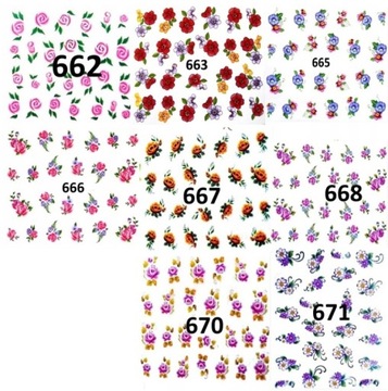 ВОДНЫЕ НАКЛЕЙКИ ДЛЯ НОГТЕЙ MIX НОВЫЙ ДИЗАЙН наклейки