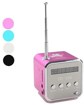 ПОРТАТИВНЫЙ АККУМУЛЯТОРНЫЙ FM-РАДИО СО СВЕТОДИОДНЫМ ДИНАМИКОМ, РОЗОВЫЙ
