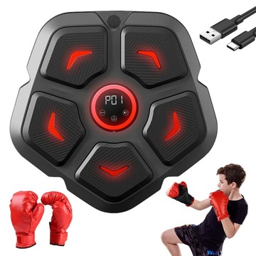 Treningowa Bokserska Tarcza Music Bluetooth Boxing Machine Na Ściana Zestaw