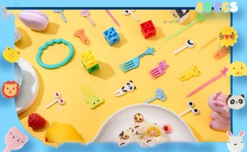 Widelczyki plastikowe do przekąsek dla dzieci KOT 90szt