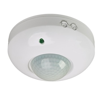 PIR-датчик движения, 360°, 1200 Вт, круглый, для поверхностного монтажа