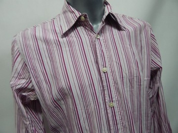 HUGO BOSS koszula męska fioletowe paski M/L k.40