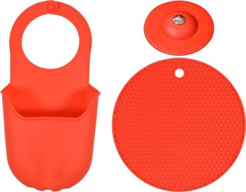 AKCESORIA DO ZLEWU ORGANIZER + PODKŁADKA + KOREK