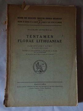 ZARYS FLORY LITWY, Hryniewiecki. 1933.