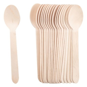 Łyżka drewniana ekologiczna 16,5cm - 100 sztuk