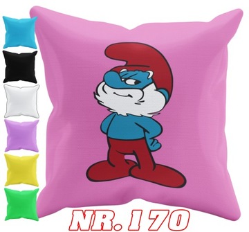 POSZEWKA NA PODUSZKĘ JAŚKA DO PRZEDSZKOLA PAPA SMERF + IMIĘ GRATIS