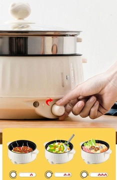 ELEKTRYCZNY SZYBKOWAR MULTICOOKER Z PAROWCEM BIAŁY