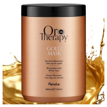 Fanola Maska Do Włosów Odżywiająca Rozświetlająca Oro Therapy Gold 1000 ml