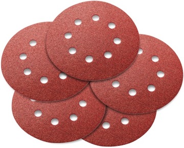5X Papier ścierny dysk krążek 125mm 8 otworów P150