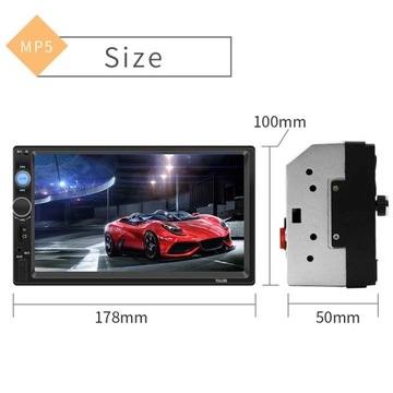 7010B-12LED-SW-Frame style 7010b Автомобильный радиоприемник с Bluetooth 2 DIN 7 HD