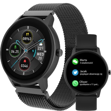 Smartwatch Zegarek Opaska sportowa SB-325 czarna