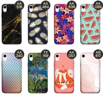 ETUI DO IPHONE XR WZORY TOP100 DESIGN Z NADRUKIEM ZE WZOREM OBUDOWA +SZKŁO