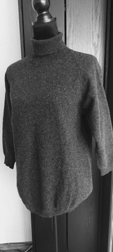 Benetton sweter z golfem z wełny /M-L/