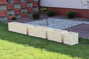 Деревянный цветочный горшок 90 см поставляется целиком.