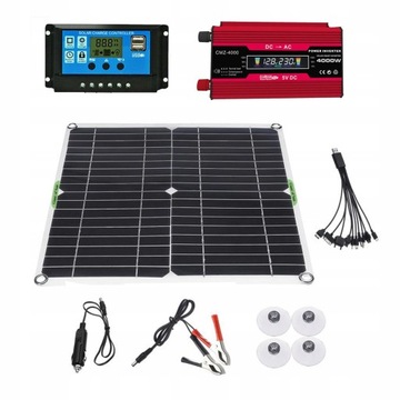 SOLARNY PANEL SŁONECZNY ZESTAW 200W 30A REGULATOR