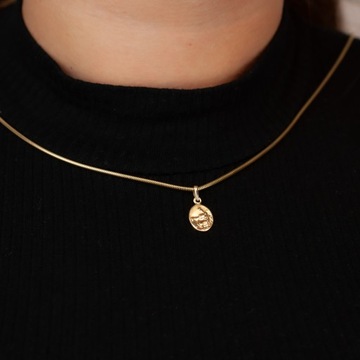 ДВУХСТОРОННИЙ СКАПЛЕР ИИСУС МАРИЯ ЗОЛОТАЯ МЕДАЛЬ 585