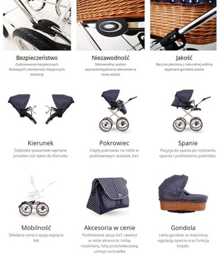 CLASSIC Retro Lonex детская коляска 2в1 гондольная коляска 01