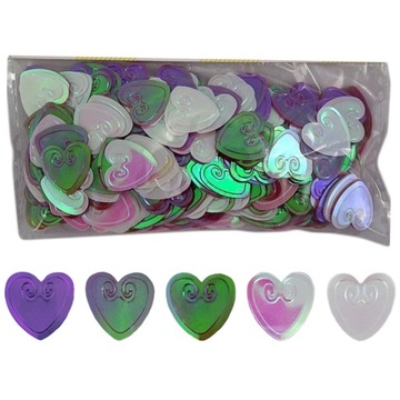 Konfetti Kształt SERCA Cekiny Ozdoby Dekoracyjne
