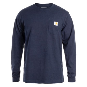 Koszulka Carhartt Heavyweight Longsleeve Pocket - Granatowa XXL