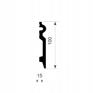 Listwa przypodłogowa 10 cm Biała LCL-08 Poliuretan