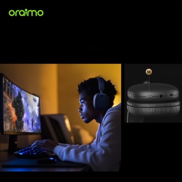 Oraimo Bezprzewodowe Słuchawki Nauszne Bluetooth BoomPop Lite Jasno Złote