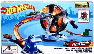 HOT WHEELS ZESTAW TORÓW ZAKRĘCONA OPONA + autko