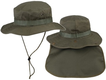 Polski Kapelusz Wojskowy DOMINATOR BOONIE osłona karku Wędkarski OLIVE M