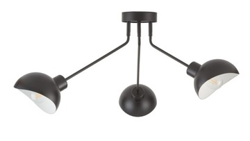 Designerski Nowoczesny SIGMA ROY 3 plafon czarny biały LED
