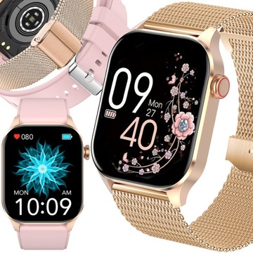SMARTWATCH DAMSKI GLUKOZA CIŚNIENIE TEMPERATURA TĘTNO ZDROWIE POLSKIE MENU