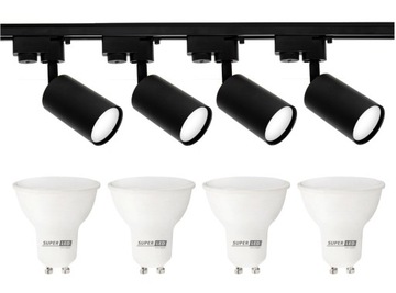 Szynoprzewód Szyna 2m + 4x reflektory GU10 LED 10W