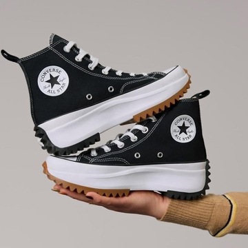 Converse buty trampki czarne wysokie platforma Run Star Hike 166800C 35,5