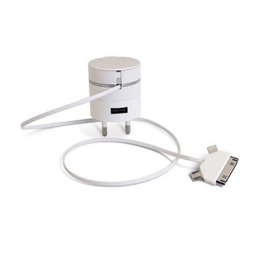 Ładowarka USB 3w1 automat zwijany kabel Orno