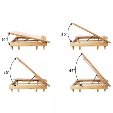 Бамбуковый столик для ноутбука, складной, регулируемый по размеру кровати, подставка для подноса