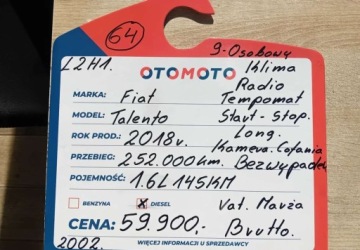 Fiat Talento I 2018 Fiat Talento Fiat Talento L2H1 Family 1.6 Diesel 145KM, zdjęcie 32