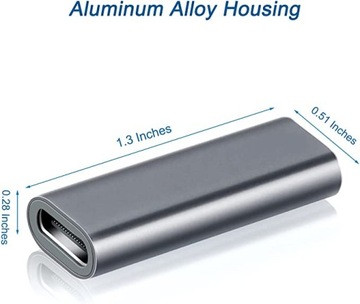 Адаптер USB-C гнездовой - Розетка 5А 100Вт 10Гб корпус