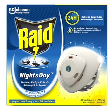 Elektrofumigator owadobójczy z wymiennym wkładem Raid Night & Day