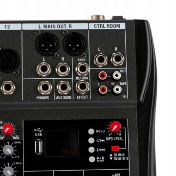 12-канальный USB-микшер Bluetooth Audio Mixer Live