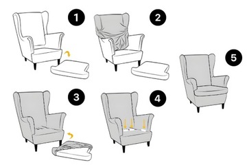 ЭЛАСТИЧНЫЙ ЧЕХОЛ НА СТУЛ EARLING СЕРЫЙ ВЕЛЮР SLEEP PREMIUM ВЕЛЮР