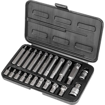 ZESTAW BITÓW SPLINE 22szt M4-M16-M18 stal S2 c6938